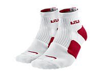LeBron Elite Hi Quarter Basketball Socks (Large 2 Pair) SX4521_162_A 