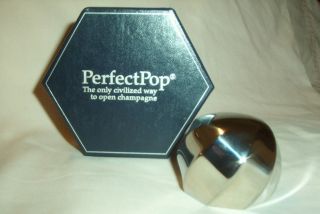 Perfect Pop Champagne Bottle Opener Silver Plated