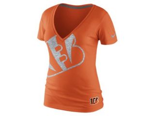 Nike Tri Reverse Logo (NFL Bengals) Womens T Shirt