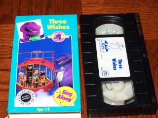 RARE Barney Three Wishes VHS Video Sandy Duncan Mint89