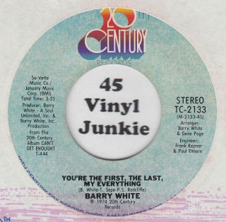 Barry White 45 rpm Youre The First, The Last, My Everything
