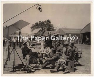 Behind The Scenes Photograph of Errol Flynn Basil Rathbone