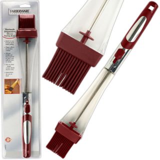   Marinade Dispensing Silicone Basting Brush  Red   Marinade with Ease