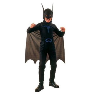 Childs Boys Bat Boy Fancy Dress Up Cape Costume Super Hero Batman 