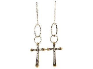 Lucky Brand Hammered Hoop Cross Earring   Zappos Free Shipping 