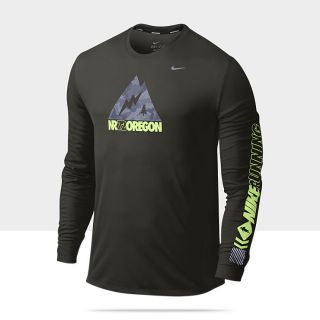 Nike CH Long Sleeve Oregon Mens Running Shirt 502748_355_A