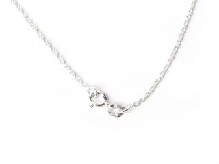 Disney Mickey Mouse Sterling SIlver White Crystal Necklace, April 