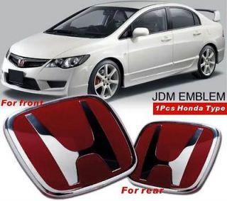   JDM Red Emblem For Honda Front Or Rear Badge (Fits: Honda CR V 2007