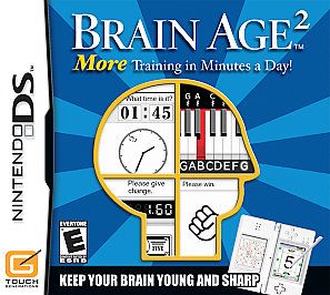 Brain Age 2 More Training in Minutes a Day Nintendo DS, 2007