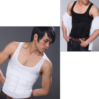 1pc 4 Sizes Men Slimming Vest Shirt Corset Body Shaper Fatty 2 Colors 