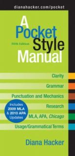 Pocket Style Manual 2009 by Diana Hacker 2009, Paperback, Revised 