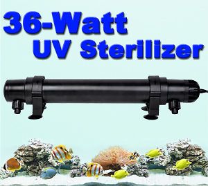 36W UV Sterilizer Light Clarifier Aquarium Pond Koi Tank Lamp 