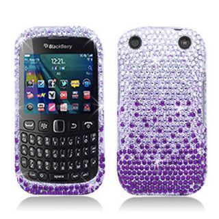 Newly listed Waterfall Purple Bling Snap On Cover Case for BlackBerry 