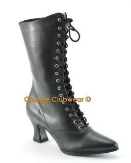 PLEASER Womens Victorian Wild West Old Fashioned Costume Style Boots 