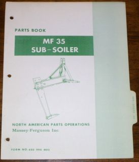 massey ferguson mf35 subsoiler parts manual  10