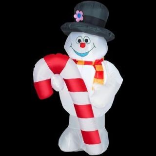 CHRISTMAS FROSTY THE SNOWMAN CANDY CANE SANTA AIRBLOWN INFLATABLE 