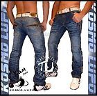 Mens Italian Kosmo Lupo Italian Designer Jeans Size 30