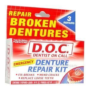 denture repair kit dentemp d o c x 3 repairs