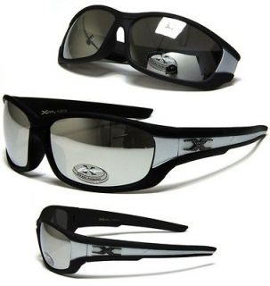 New Mens X Loop 32103 Flat Black With Silver Frame And Mirror Lens 