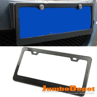 REAR TRUNK REAL 100% CARBON FIBER LICENSE PLATE FRAME SQUARE PLATE TAG 