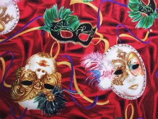 Phantom of the Opera Masquerade Mardi Gras Mask Quilting Treasures 