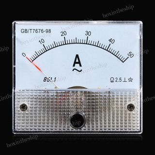 AC 0 50A Analog AMP Meter Current Panel Meter Ammeter Gauge 85L1