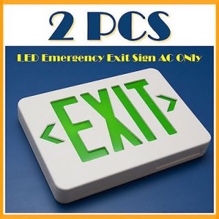 pcs AC Only LED Exit Sign Green Color UL Safety with 2 Side *Brand 