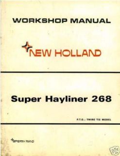 new holland baler super hayliner 268 workshop manual  23 78 