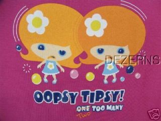 oopsy daisy tipsy two too many junior shirt top large