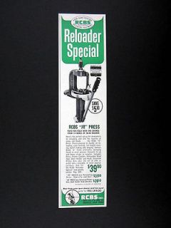 RCBS Reloader Special Jr Reloading Press 1965 print Ad advertisement