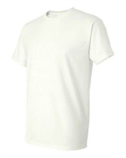 50 NEW MENS Wholesale Plain Gildan 50/50 DryBlend White Adult T Shirts 