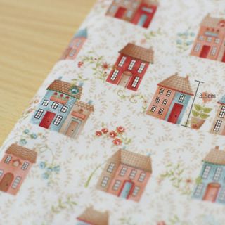 country house pattern quilt fabric cotton100 from korea south returns