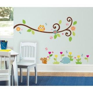 New SCROLL TREE BRANCH WALL STICKERS Branches & Leaves Decals Baby 