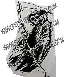 Grim Reaper S2 Vinyl Decal Sticker Graphic skull scythe scary evil L