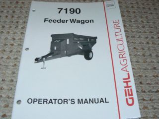 gehl 7190 feeder wagon operator s manual 
