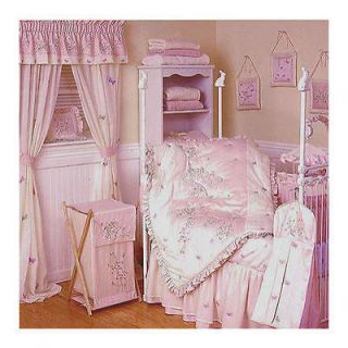 KidsLine Koko Butterfly Pink & Ivory Baby Girl Crib Nursery Bedding 17 