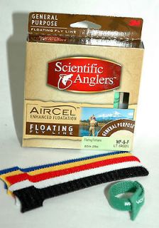 Scientific Anglers AirCel Floating Fly Line WF6F Lt Green 25m 6 velcro 
