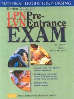 Review Guide for LPN LVN Pre Entrance Exam 2004, Paperback, Revised 