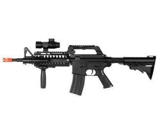 NEW M4 A1 M16 RIS SPRING AIRSOFT RIFLE SNIPER GUN w/ FLASHLIGHT SCOPE 