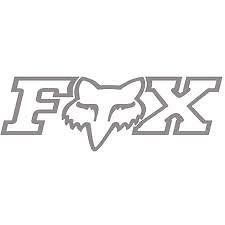 new fox racing fheadx tdc sticker decal 6 inch silver