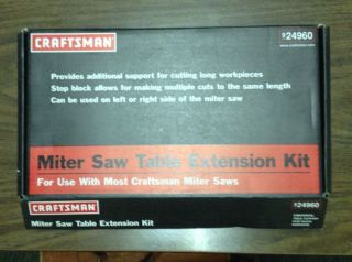 Craftsman Miter Saw Table Extension Kit   24960   NEW in Box