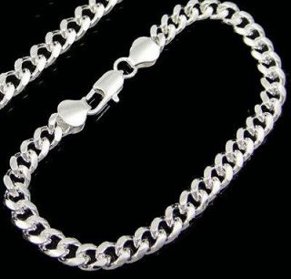 NEW MENS 925 STERLING SILVER CURB CHAIN BRACELET 10MM 8INCH FREE NICE 