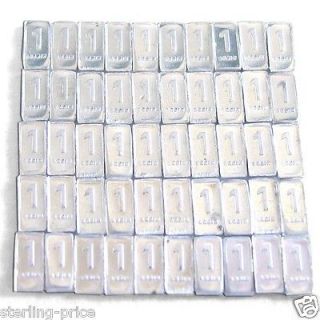 Newly listed 1 Grain Silver Bullion Bars Lot of 50   Pure Silver .999 