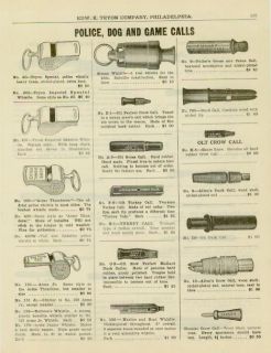 catalog page ad police whistles calls billie club 1939 time