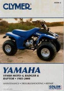 Yamaha YFM80 Raptor Moto 4 Badger 80 Clymer Service Manual 1985   2008 