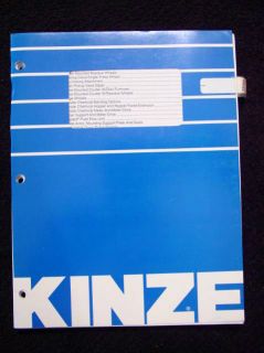 kinze model 3500 planter parts catalog manual mint time left