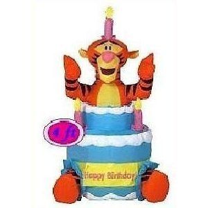 gemmy inflatable tigger birthday cake disney  29
