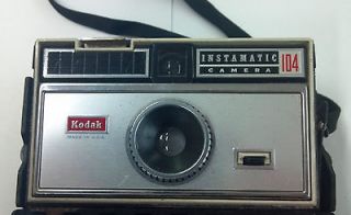Vintage Kodak Instamatic Camera 104 with Built In Case and Wrist Strap