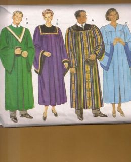 butterick church choir robes sewing pattern 5626 