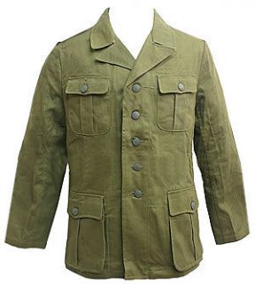 GERMAN ARMY DAK AFRICA KORPS TUNIC Olive Green   WW2 Repro All Sizes 